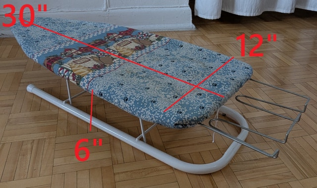 Small Portable Mini Ironing Board 30"x12" w/ Cover