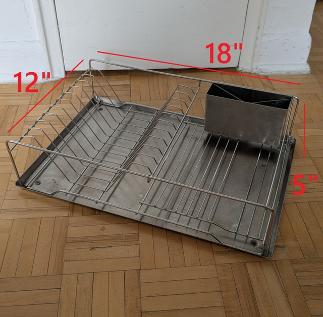 Used BIG Sink Stained Kitchen Steel Dish Drying Rack