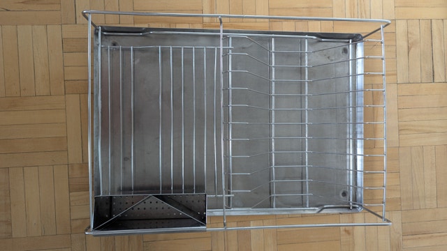 Used BIG Sink Stained Kitchen Steel Dish Drying Rack - photo 3