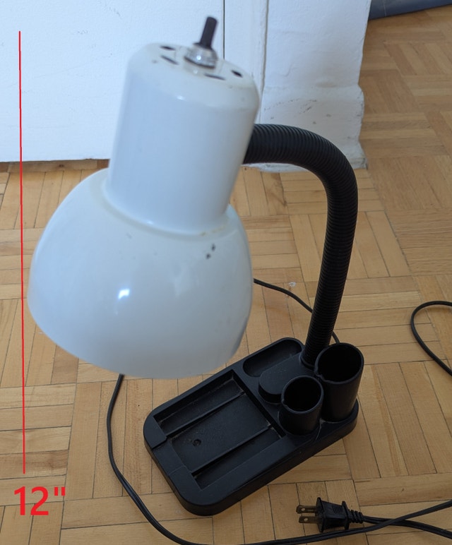 Small Vintage 1980s Metal Adjustable Desk Lamp