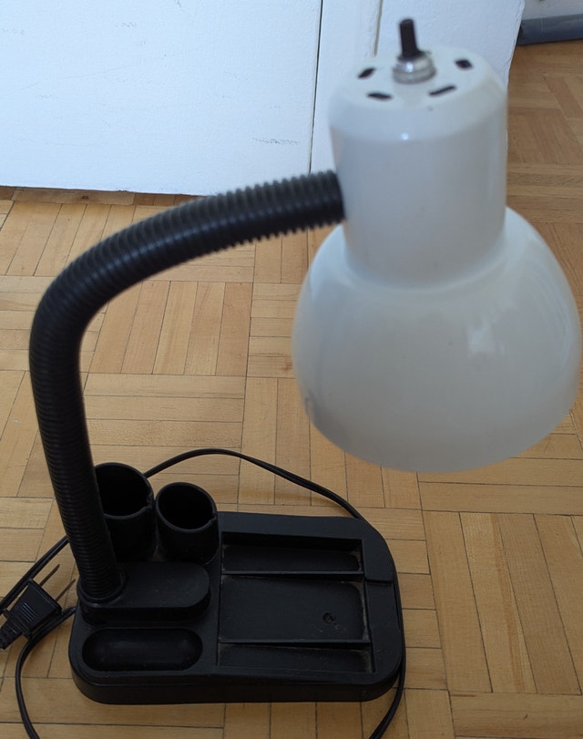 Small Vintage 1980s Metal Adjustable Desk Lamp - photo 2