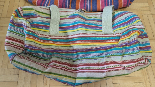 Yoga Women Rainbow Canvas Bag Tote/Beach Handbag Purse, Cute Tot - photo 3