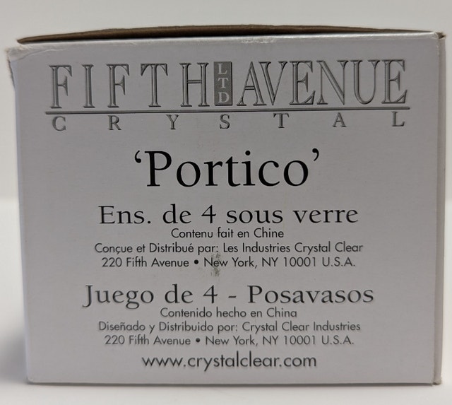 Fifth Avenue Set of 4 Lead Crystal Coasters - photo 3