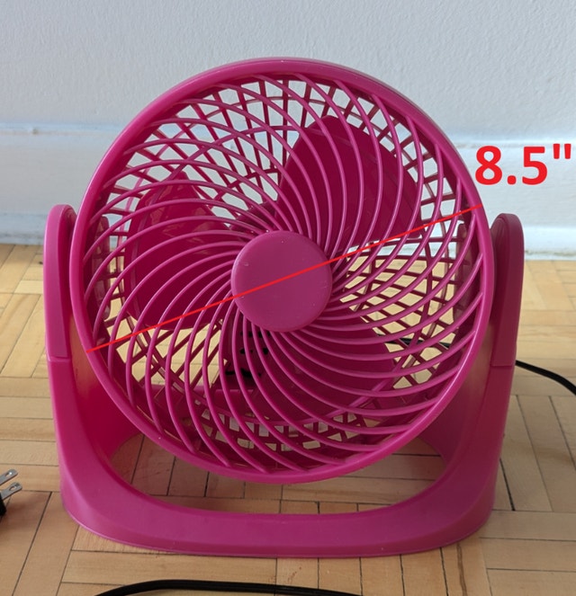 8" Likewise Pink Personal Fan tabletop - 2 Speed - photo 2