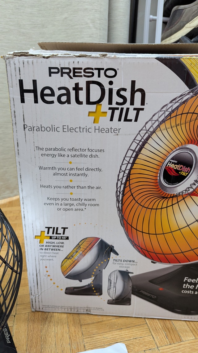 NEW PRESTO HeatDish Plus Tilt Parabolic Heater 1000W - photo 3