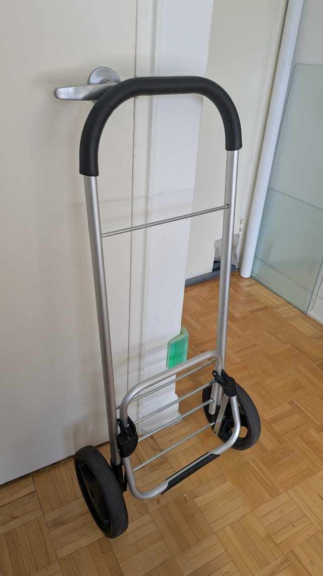 Foldable Aluminum Grocery Cart Shopping Trolley - photo 2