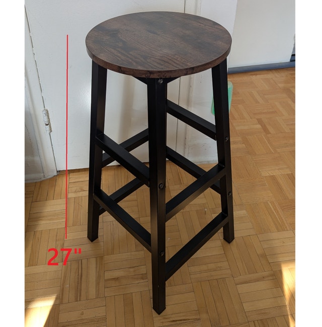 Bar Stool Wooden Metal for Dining Room Kitchen Chair