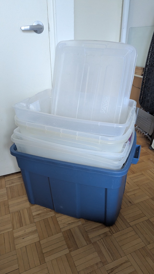 BIG Plastic Large Storage Box Bins Totes Containers to Organize - photo 4