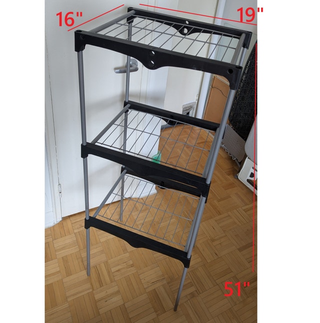 3-Shelf Solid Light Duty Storage Unit Organizer Stand Shelf Rack