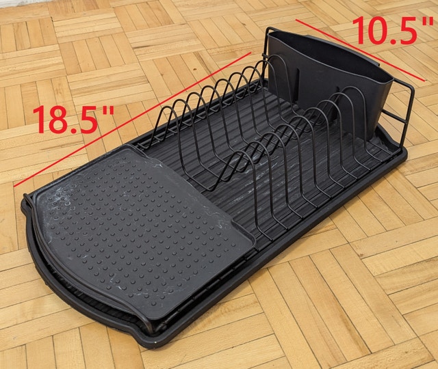 Used Sink Stained Kitchen Steel Dish Drying Rack