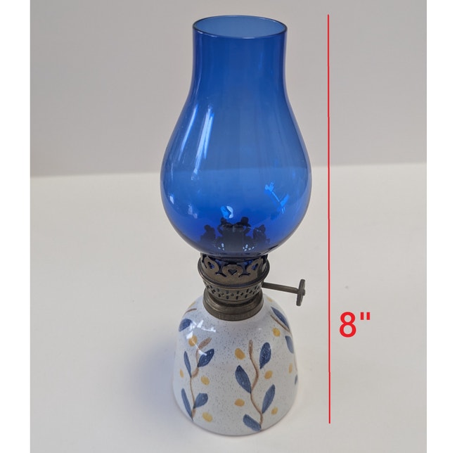 Vintage Lamplight Farms Porcelain Oil Lamp