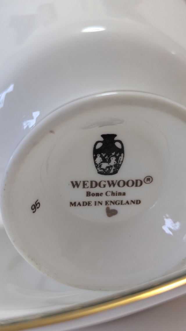 Chester Wedgwood Bone China Tea Cup \ Saucer Set, Footed Demitas - photo 2