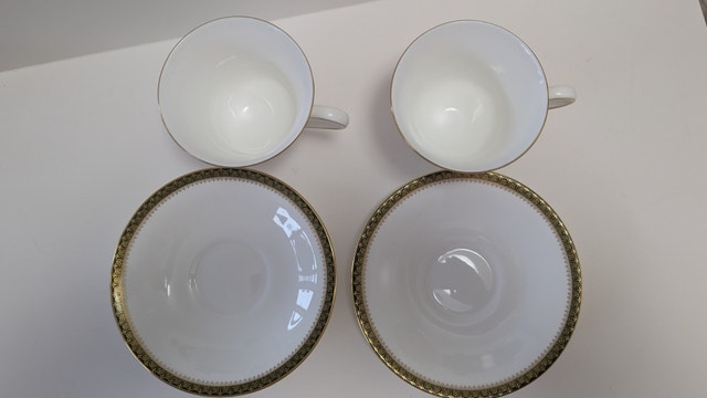 Chester Wedgwood Bone China Tea Cup \ Saucer Set, Footed Demitas - photo 4