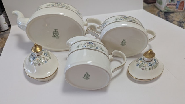Vintage Minton Henley Teapot, Sugar Bowl, Creamer - photo 3