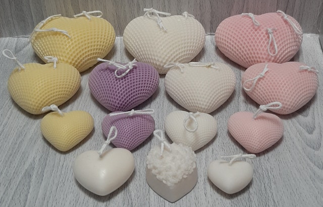 Handmade Valentine's Day Candles Decor Sweet Heart