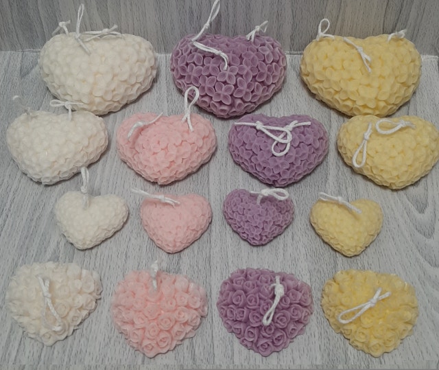 Handmade Valentine's Day Candles Decor Sweet Heart - photo 2