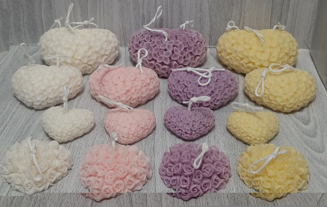 Handmade Valentine's Day Candles Decor Sweet Heart - photo 4