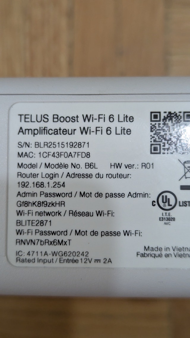 Telus Boost Wi-Fi 6 Lite B6L Modem - photo 4