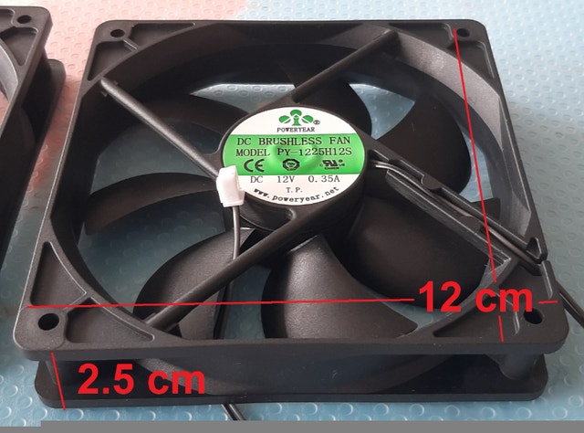 POWERYEAR PY-1225H12S PC Cooling Fan 120mm 12V 2-Pin - photo 2