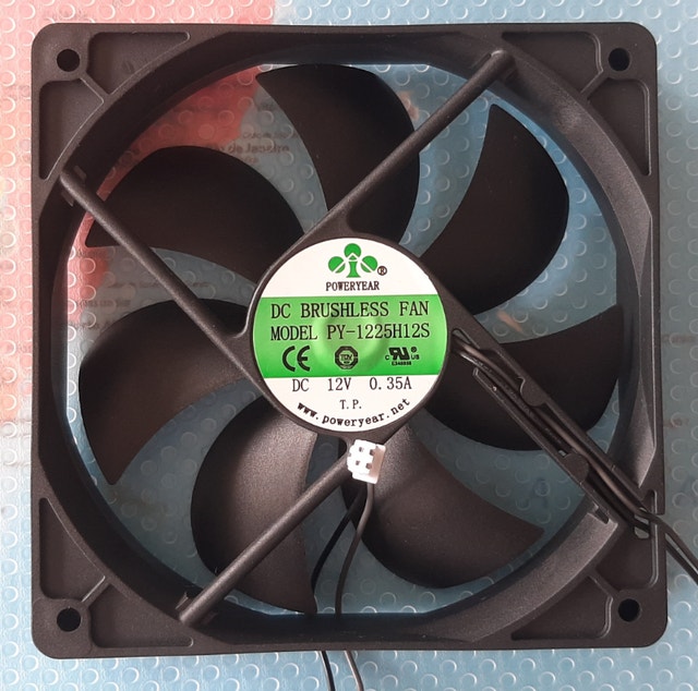 PC Cooling Fan POWERYEAR PY-1225H12S 12V 0.35A 2-Pin