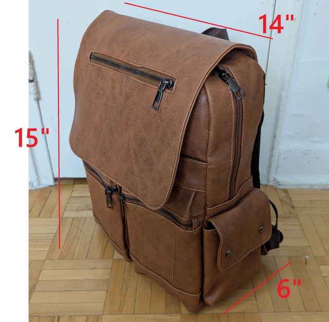 NEW PU Leather Backpack Laptop Large Capacity school,work,travel