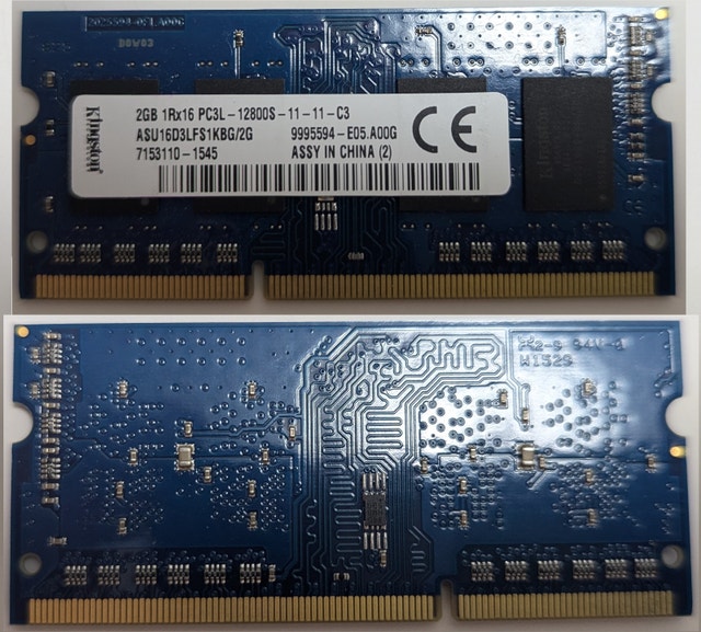 Kingston RAM 2GB 1600MHz DDR3L SODIMM Laptop Memory