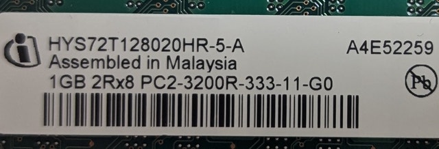 1GB Infineon DDR2-400 PC2-3200R ECC Reg Server RAM - photo 2