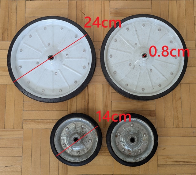 Metal Wheels for Grocery Cart Shopping Trolley