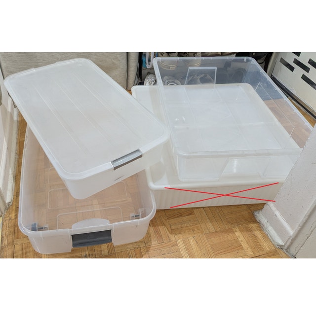 Box Storage Organizer, Under Bed Storage Bins Unit