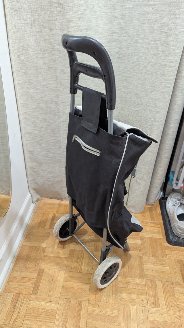 Used Compact Portable Folding Luggage Shopping Cart Trolley - photo 2