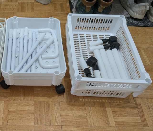 Storage Cart Stand Shelf Unit Basket Rack Bookcase - photo 4