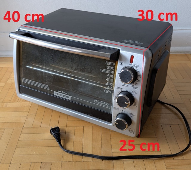 Black & Decker Toaster Oven with 4 Functions, Stainle