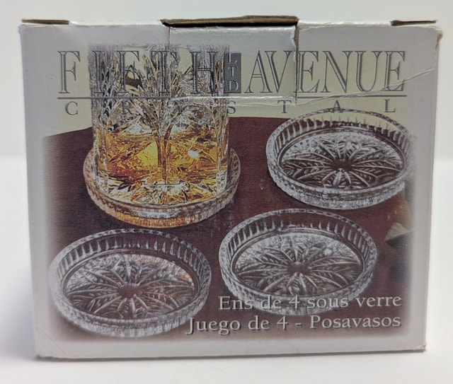 Fifth Avenue Set of 4 Lead Crystal Coasters - photo 2