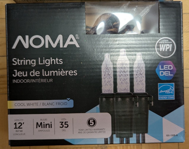 NOMA Indoor Mini LED Christmas Lights (35 ct, 12ft, Cool White) - photo 2