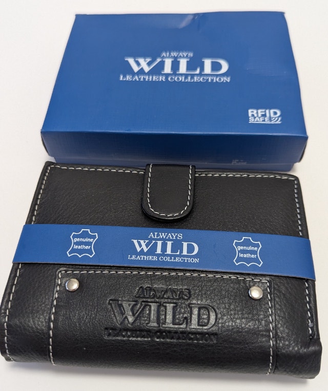 NEW RFID Leather Wallet - Always Wild Classic Style Card Holder
