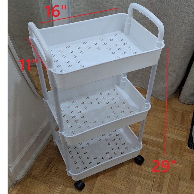 Plastic 3-Tier Storage Shelf Unit