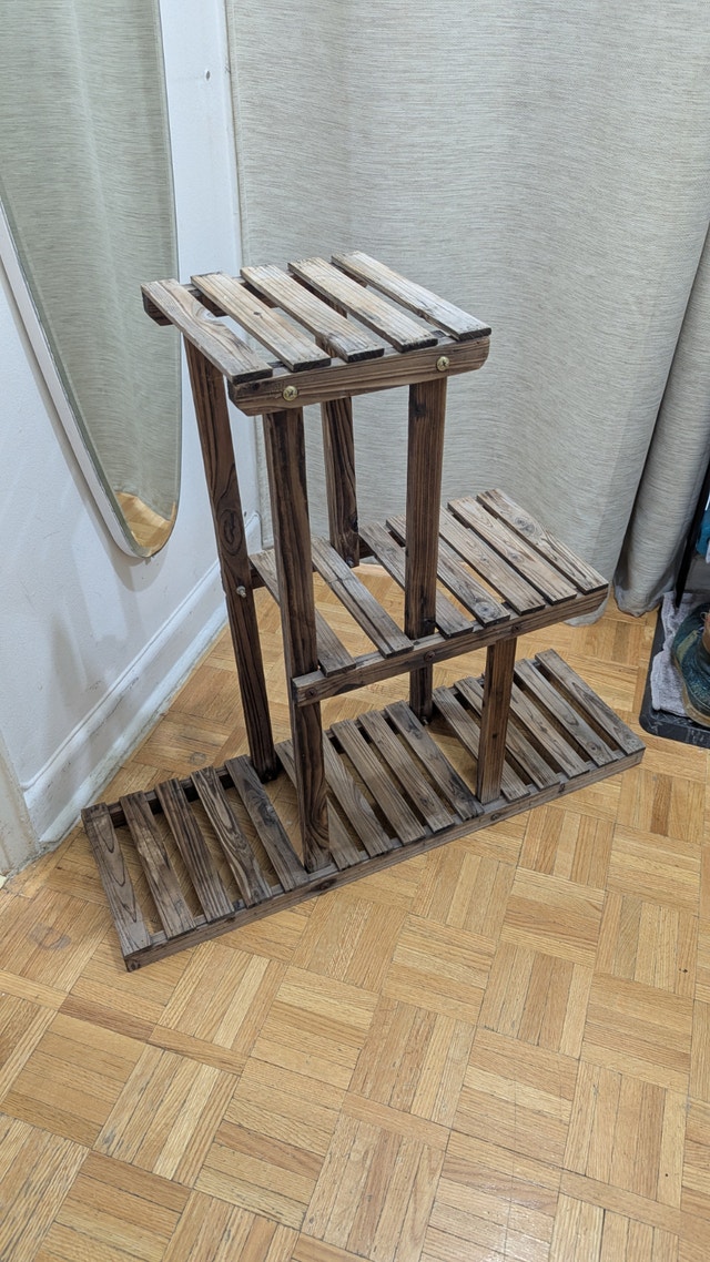 Wood 6-Tier Storage Shelf Rack Flower Plant Stand - photo 2