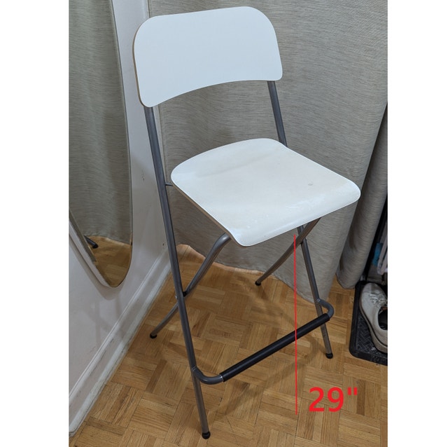 FRANKLIN Bar Stool with backrest, foldable, counter height