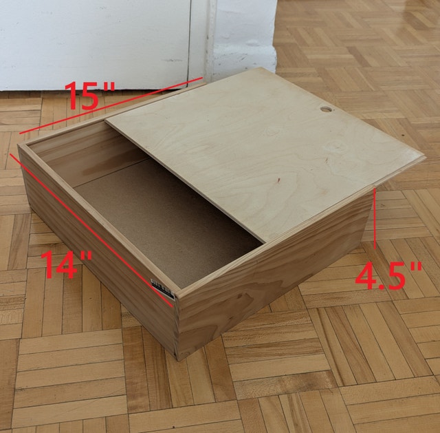Unfinished Wood Craft Box Sliding Lid Craft Product Package East