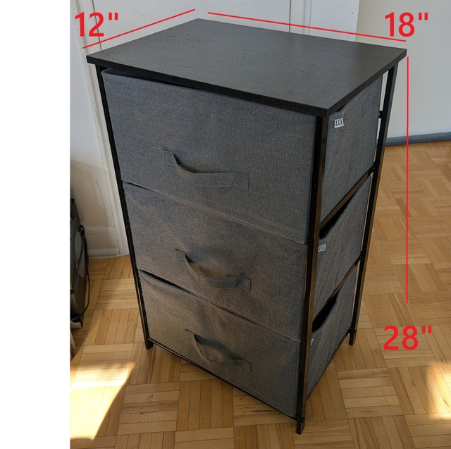 3-Drawer Dresser Fabric Storage Organizer Unit