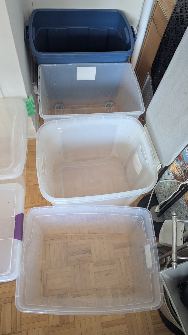 Large Plastic Storage Box Bins with Lids - photo 2