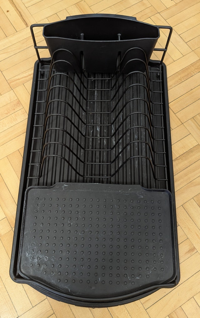 Used Sink Stained Kitchen Steel Dish Drying Rack - photo 2