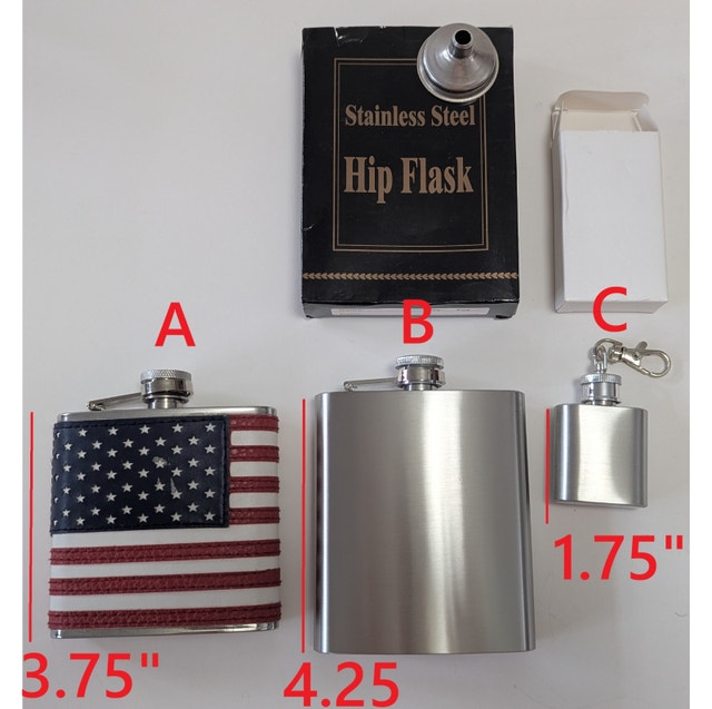 Stainless Portable Mini Flat Liquor Bottle Hip Flask Alcohol Fla