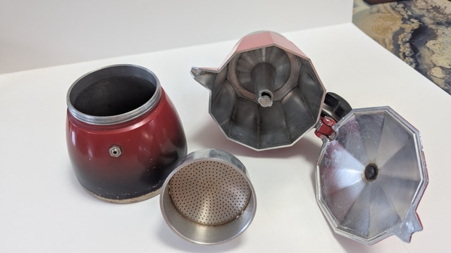 Classic Aluminum Espresso Coffee Maker Percolator Pot - photo 2