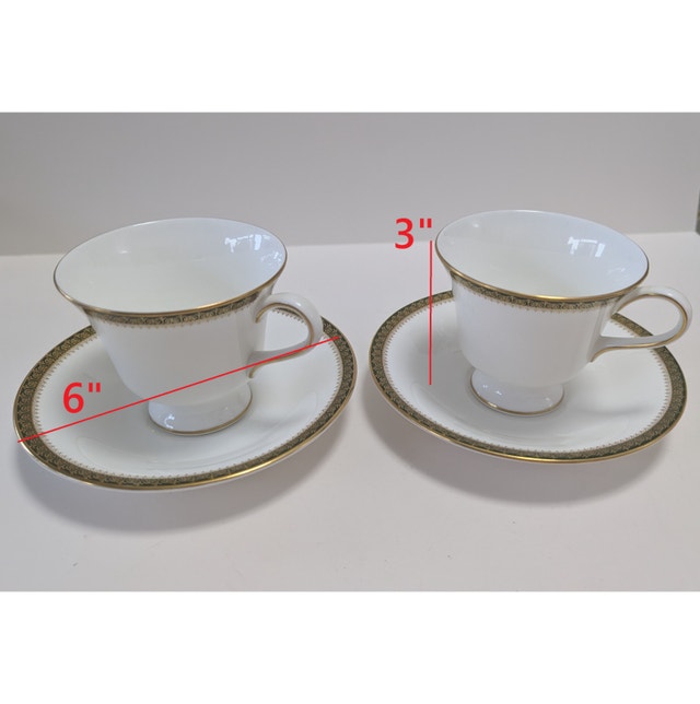 Chester Wedgwood Bone China Tea Cup \ Saucer Set, Footed Demitas