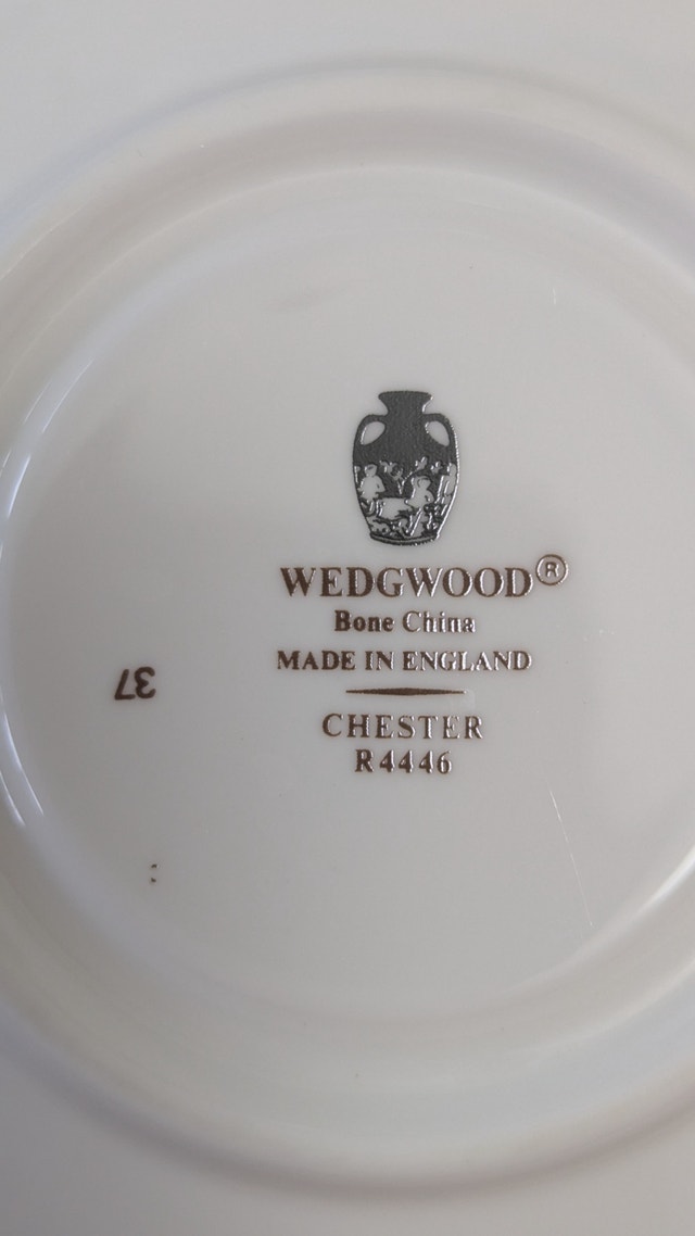 Chester Wedgwood Bone China Tea Cup \ Saucer Set, Footed Demitas - photo 3