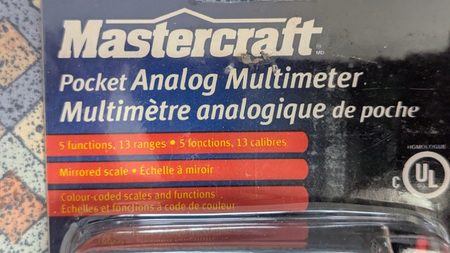 NEW Mastercraft Pocket Analog Multimeter - photo 2
