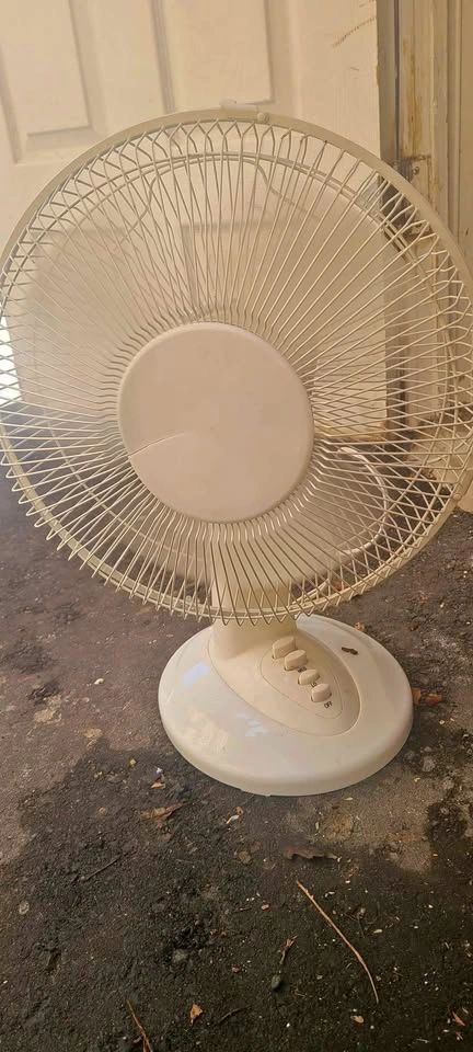 White Table Fan