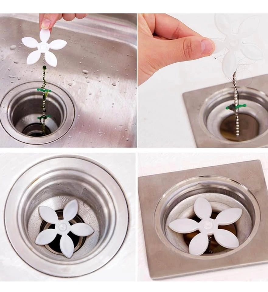 2 Pack Flower Shape Shower Drain Hair Catcher