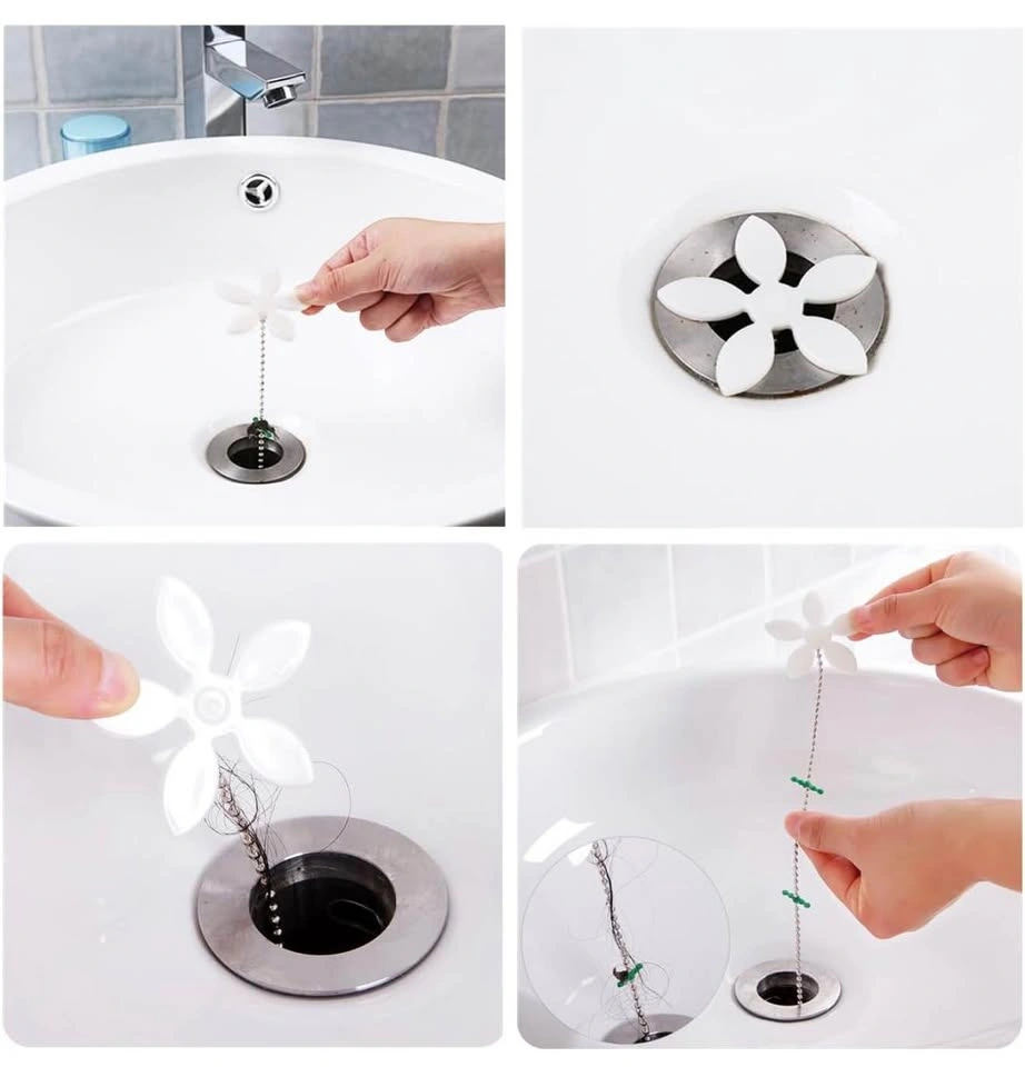 2 Pack Flower Shape Shower Drain Hair Catcher - photo 2